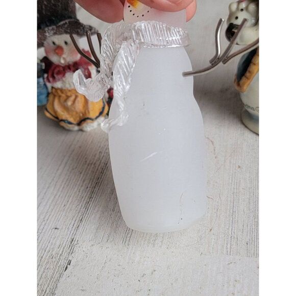 Snowman family stack variety read ornament Xmas set happy - Picture 8 of 12